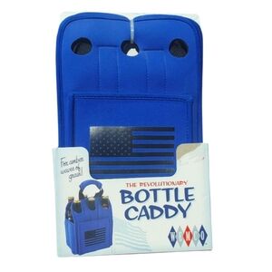 New Wemco 6 Bottle Blue American Flag Caddy